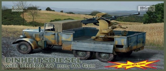 1:35 Einheitsdiesel with Breda 37mm AA Gun