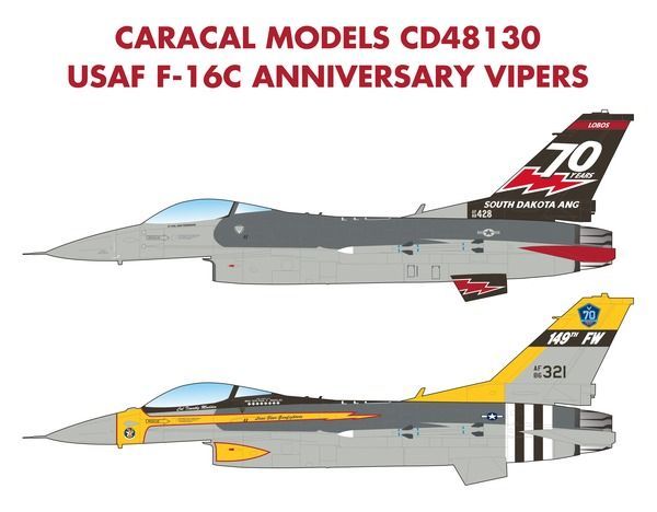 1:48 USAF Lockheed-Martin F-16C Anniversary Vipers