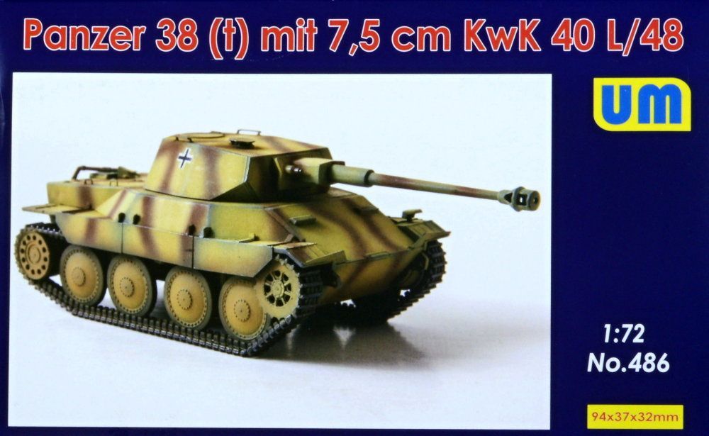 1:72 Panzer 38 (t) with 7,5cm KwK 40 L/48