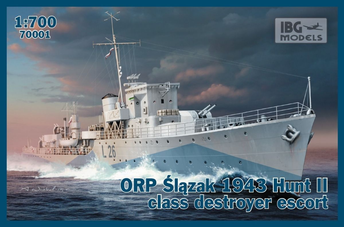 1:700 ORP Ślązak 1943 Hunt II class destroyer escort