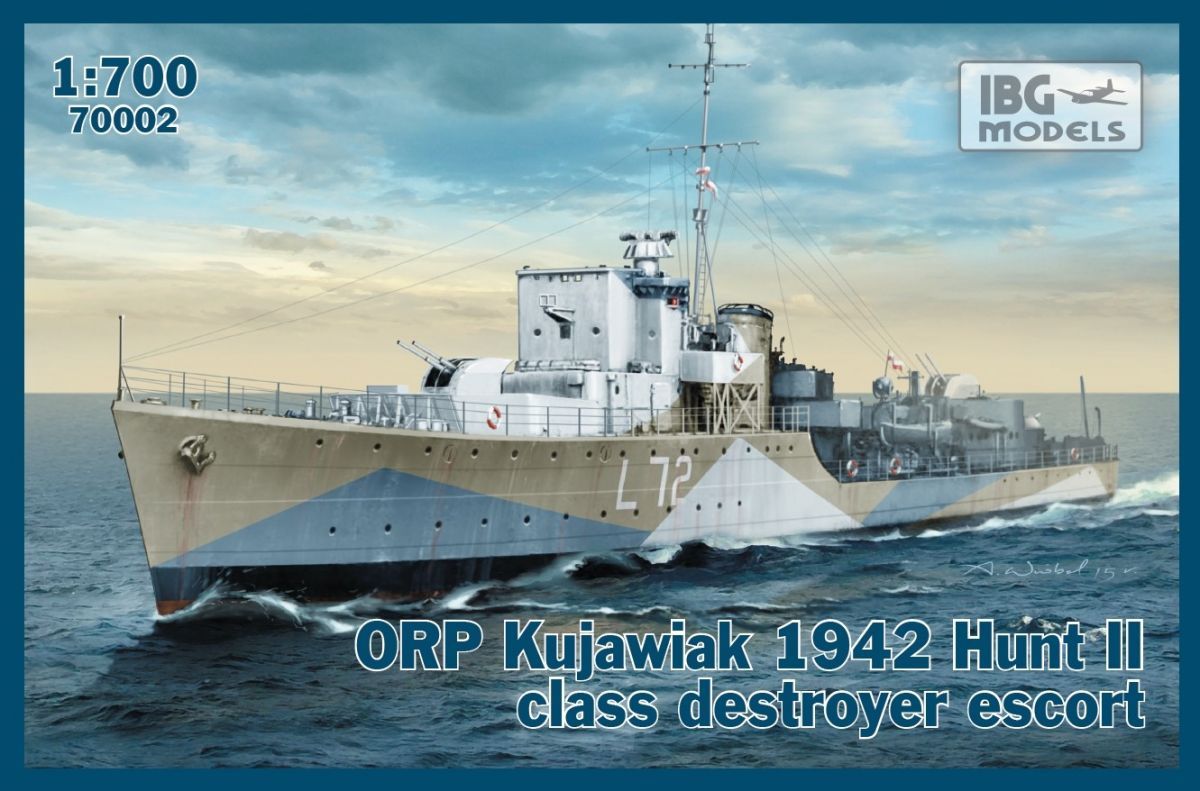 1:700 ORP Kujawiak 1942 Hunt II class destroyer escort