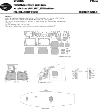 1:48 Westland Lynx AH-7 Basic mask