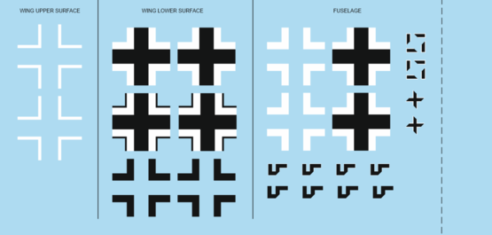 1:48 Messerschmitt Bf-109G-6 national insignia