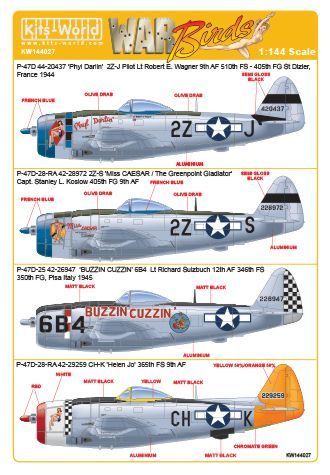 1:144 P-47D Thunderbolt Bubbletops