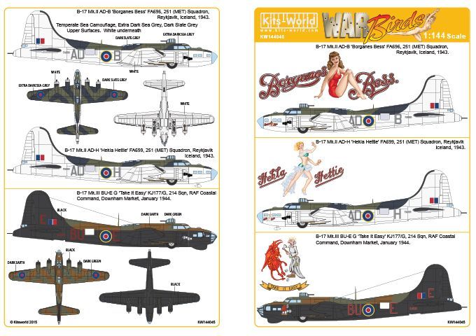 1:144 B-17's MkIII's