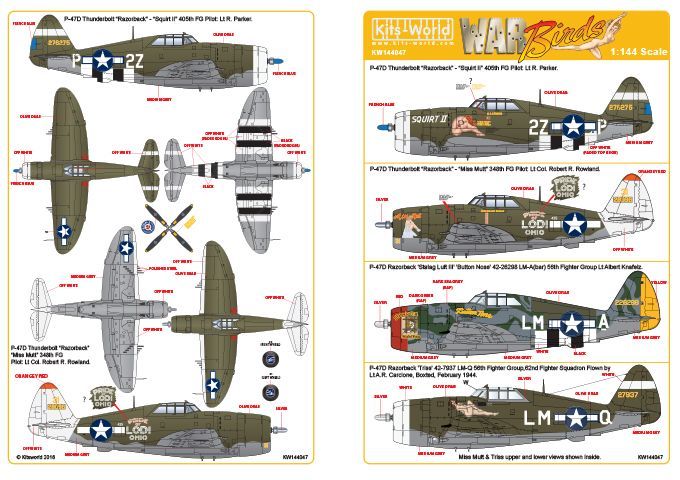 1:144 P-47D Thunderbolts