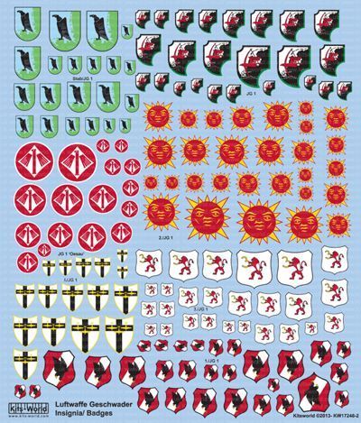 1:48, 1:72 Luftwaffe Fighter Unit Emblems