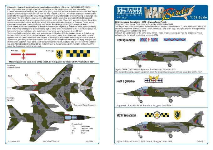 1:32 British Jaguar Squadrons 1970 - Camouflage Finish