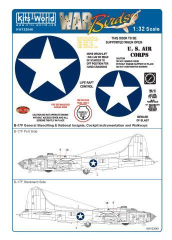 1:32 B-17F Decal Sheet