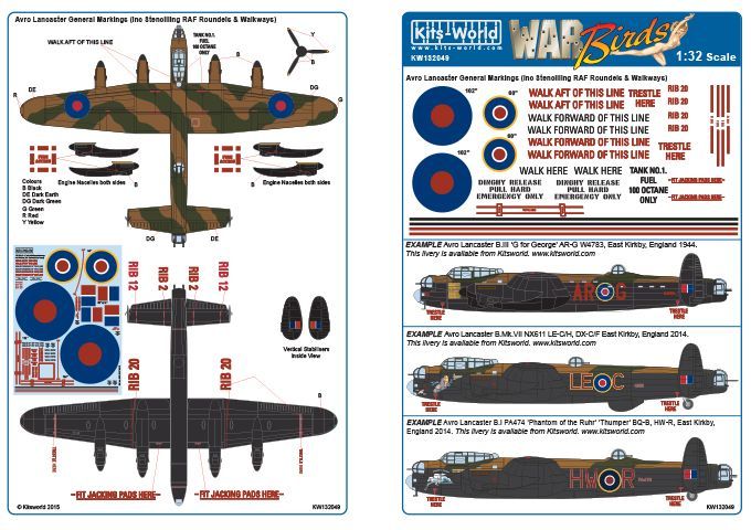 1:32 Avro Lancaster General Markings