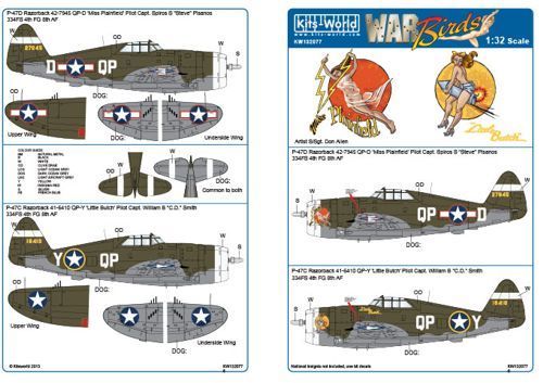 1:32 P-47C/D Razorback Decal Sheet