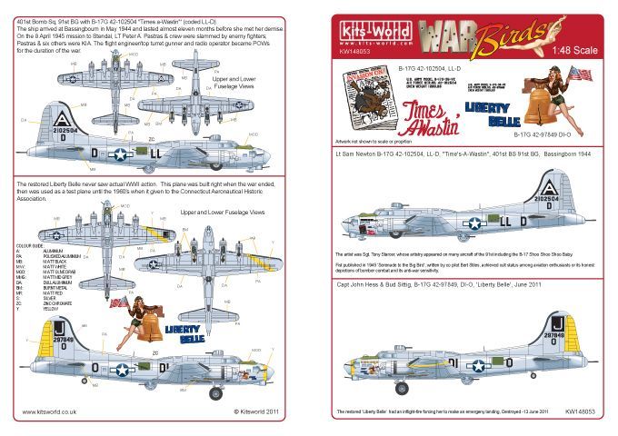 1:48 B-17G 'Times a Wastin' - 'Liberty Belle'