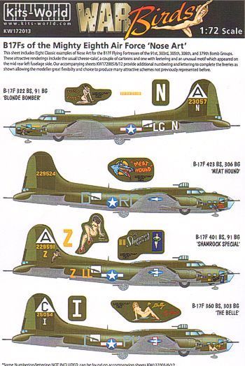 1:72 Boeing B-17F Flying Fortress Nose Art
