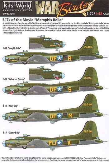 1:72 B17 Flying Fortress - 'Memphis Belle/Sally B'