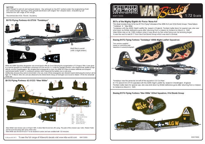 1:72 Boeing B-17G Flying Fortress