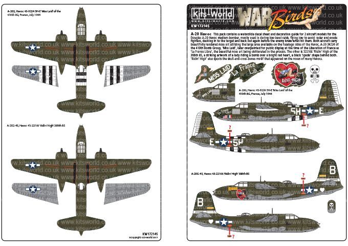 1:72 Douglas A-20 Havocs