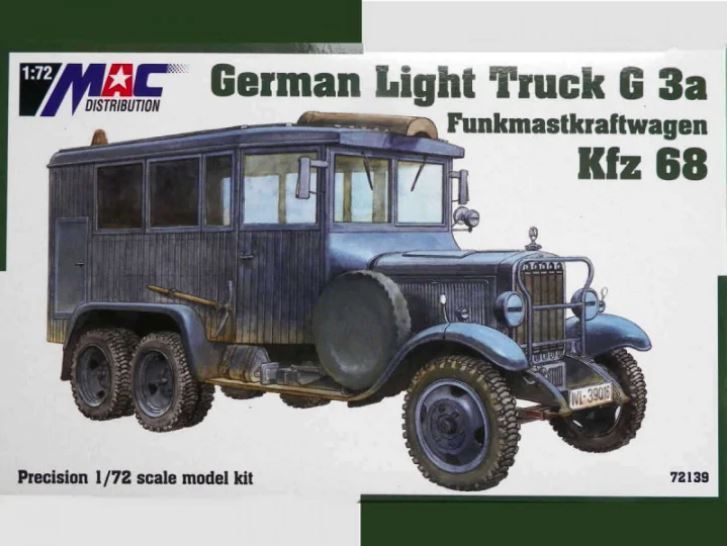 1:72 German Light Truck G 3a Funkmastkraftwagen Kfz 68