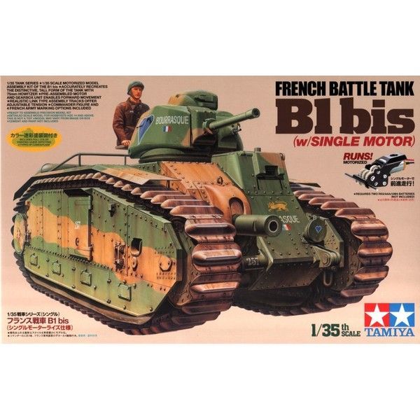 1:35 French Battle Tank B1 bis w/Single Motor