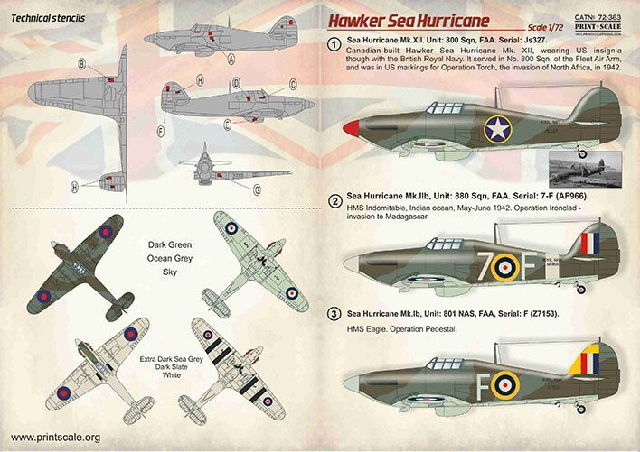 1:72 Hawker Sea Hurricane (wet decals)