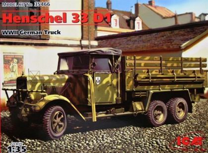 1:35 Henschel 33 D1 WWII German Army Truck