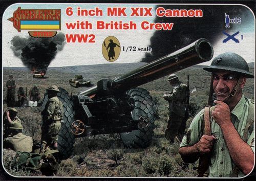 1:72 6 Inch Mk.XIX Cannon with British Crew (WWII) Strelets Arms sets