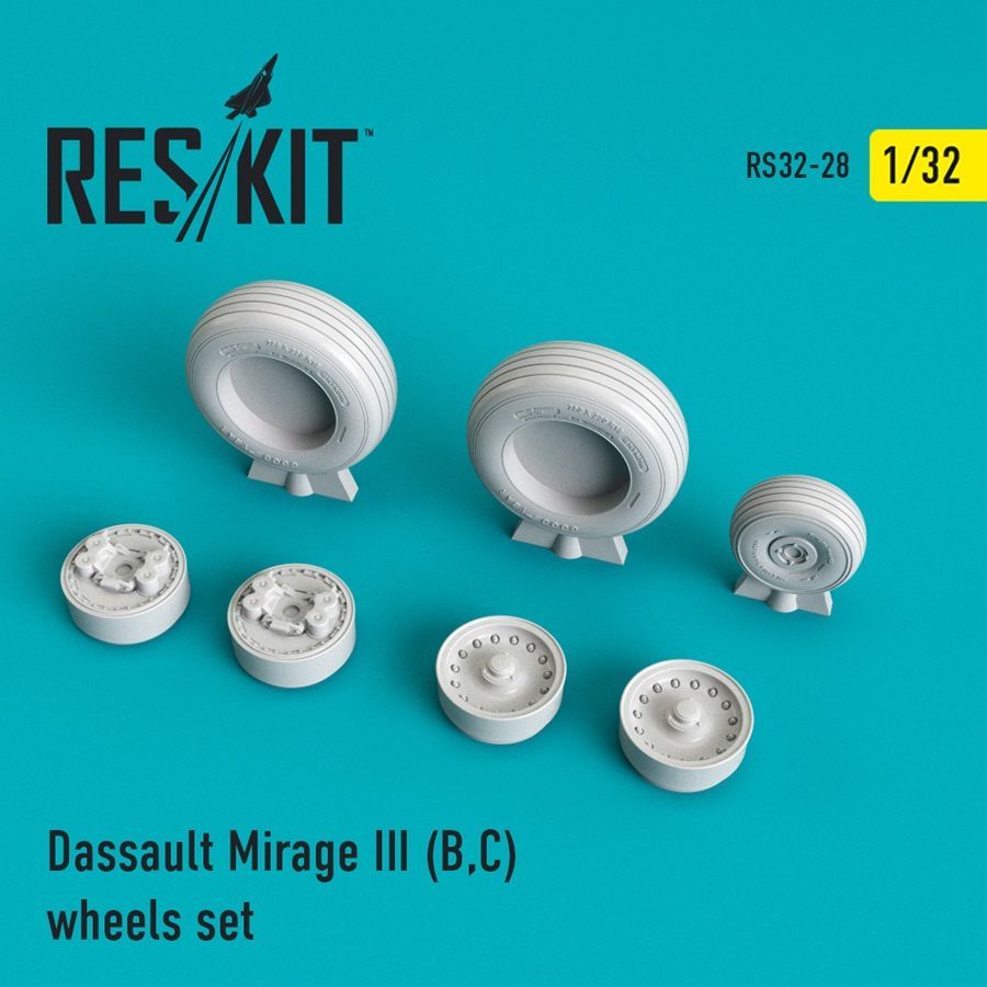 1:32 Dassault Mirage IIIB/IIIC) wheels set