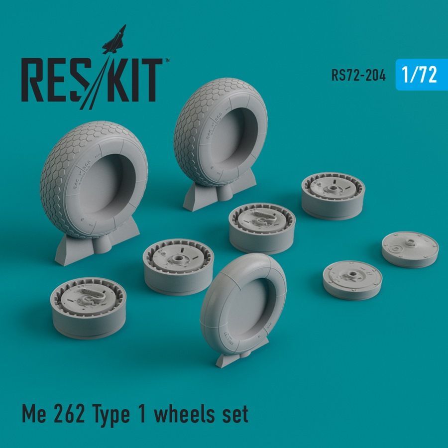 1:72 Messerschmitt Me-262A-1/Me-262B-2 Type 1 wheels set