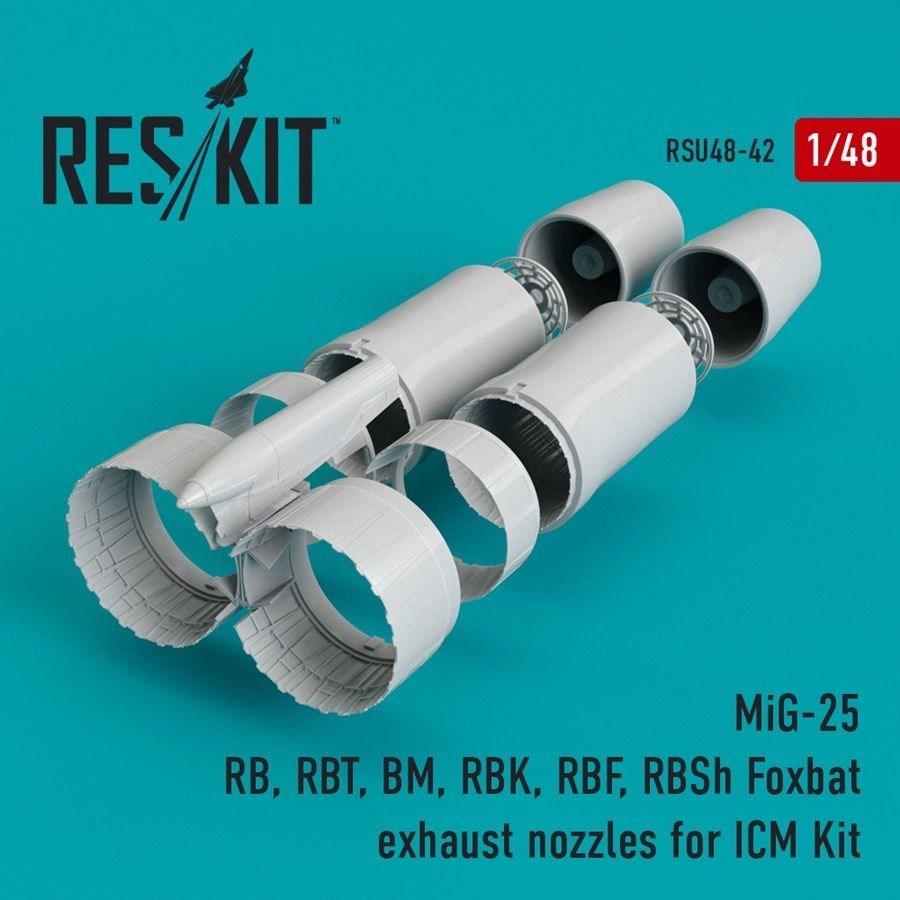 1:48 Mikoyan MiG-25R/MiG-25RBT/MiG-25BM/MiG-25RBK/MiG-25RBF/MiG-25RBSh Foxbat exhaust nozzles