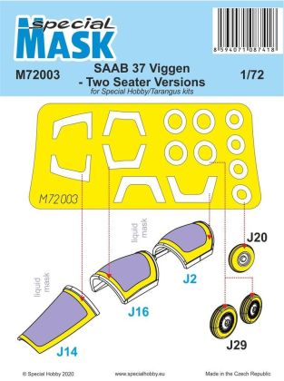 1:72 SAAB 37 Viggen Two Seater Mask