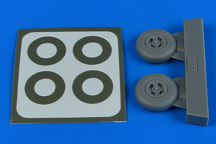 1:48 Spitfire Mk.IX wheels (4-spoke) & paint masks