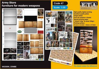 1:35 Army store - furniture for modern weapons