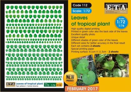 1:72 Leaves of Tropical Plant / Piper Peltatum