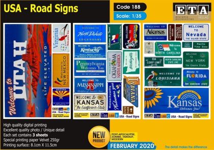 1:35 USA Road Signs