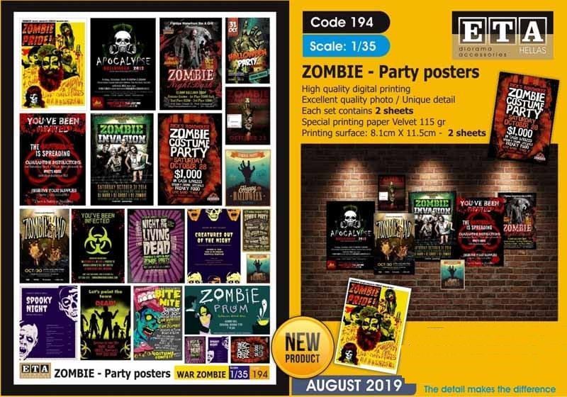 1:35 Zombie - Party posters