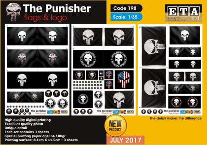 1:35 The Punisher - flags, logos