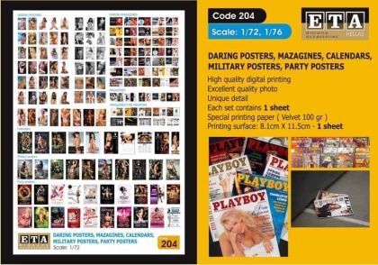 1:72/1:76 DARING POSTERS, MAGAZINES, CALENDARS, party posters