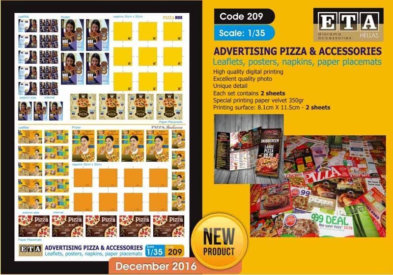 1:35 ADVERTISING PIZZA & ACCESSORIES
