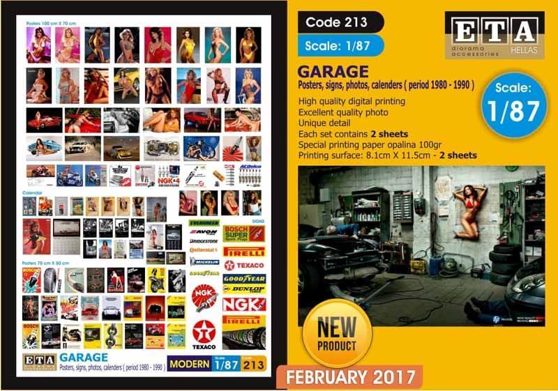 1:87 Posters, Signs, Photos Garage - 1980 - 1990