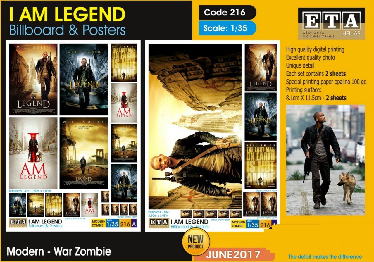 1:35 I AM LEGEND - Billboards & posters