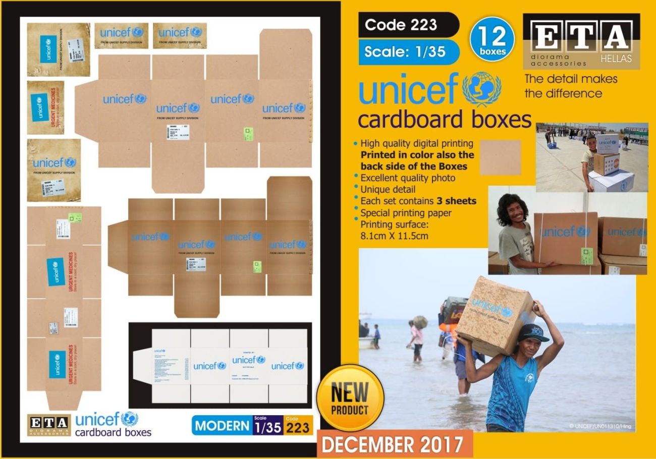 1:35 Unicef Cardboard boxes