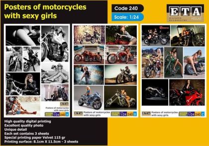 1:24 Posters of Motorcycles and Girls