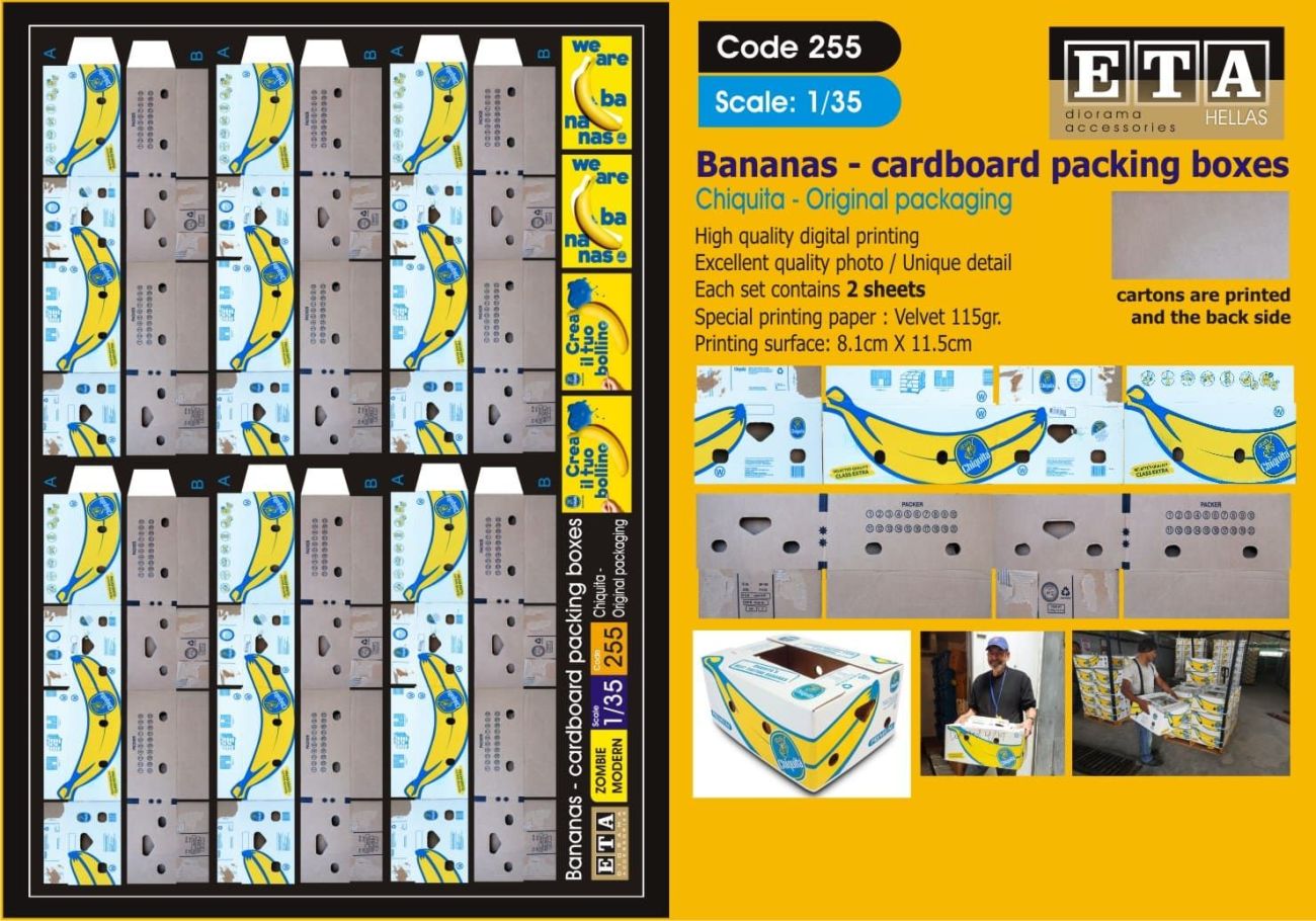1:35 Bananas - cardbaord packing boxes