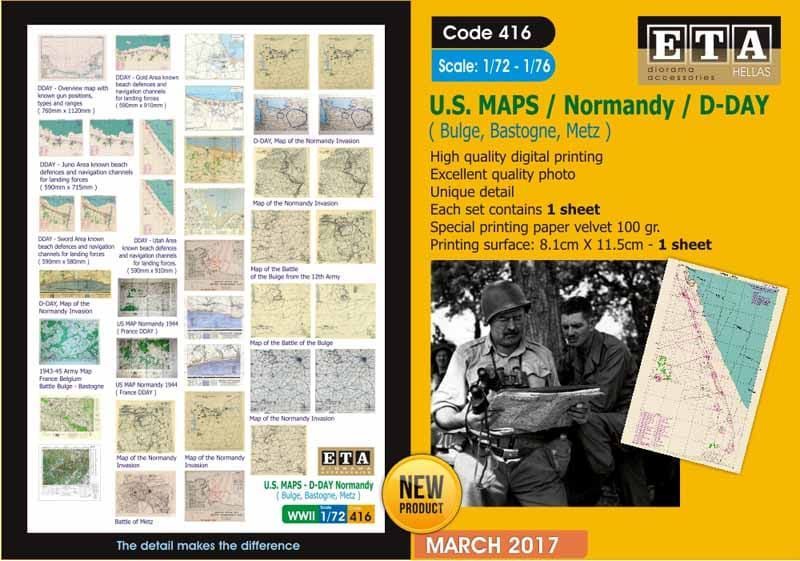 1:72/1:76 US Maps D-Day Normandy