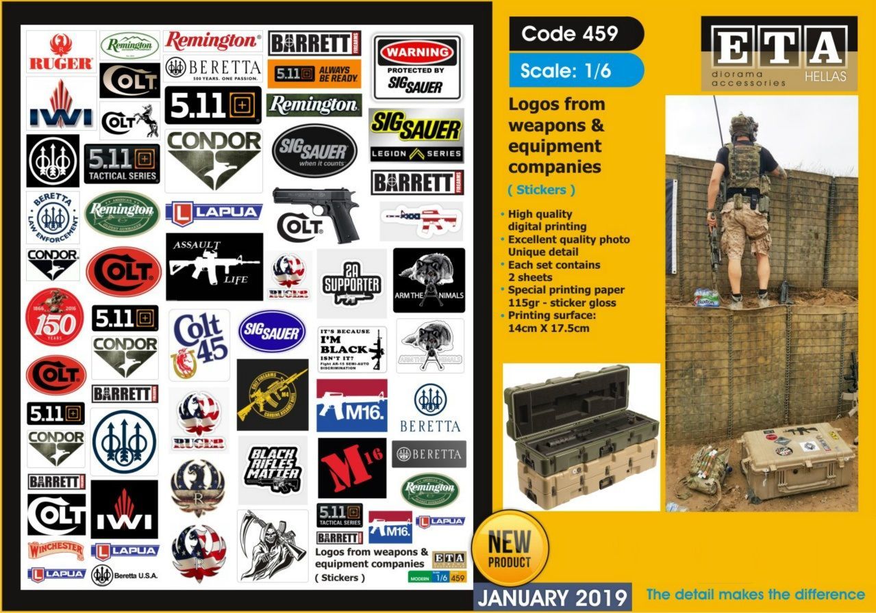 1:6 Logos from weapons & equipment