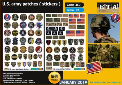 1:6 U.S. Army patches ( stickers )