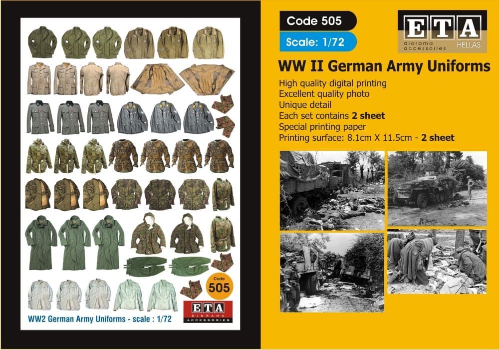 1:72 WW II German Army Uniforms