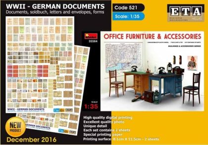 1:35 WWII- German Documents, soldbuch, letters & envelopes