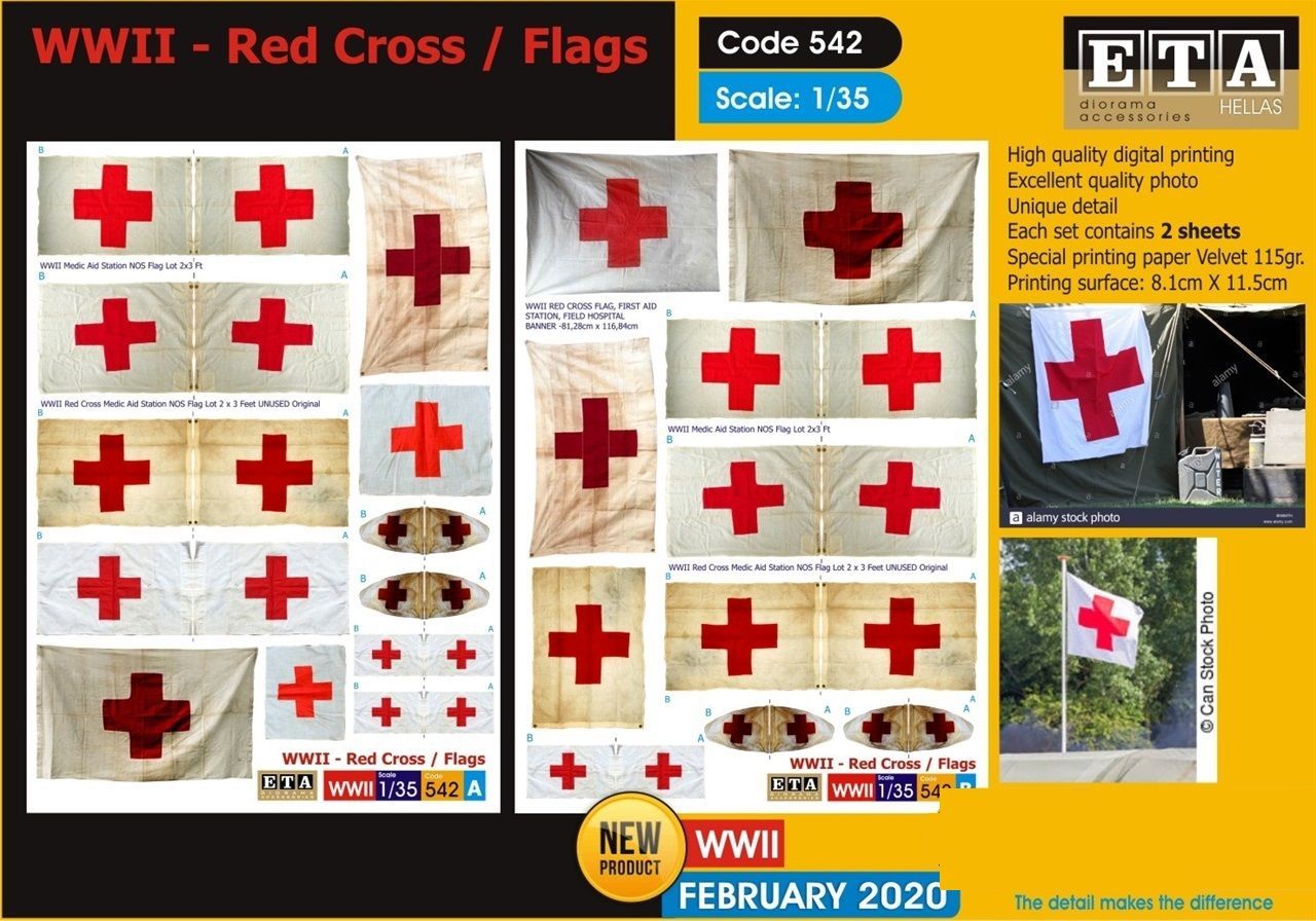 1:35 WWII / Red Cross / Flags