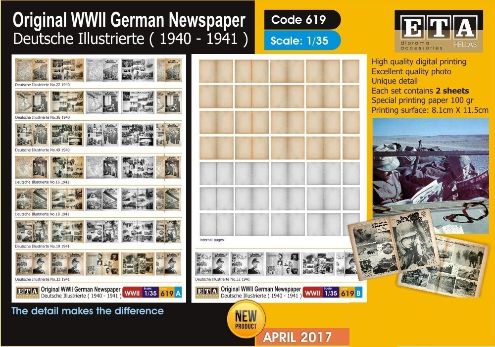 1:35 WW II German newspapers