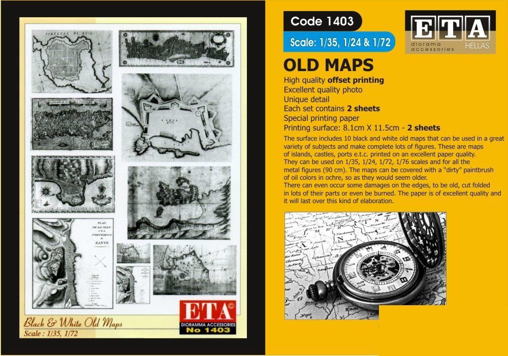 1:72/1:35/1:24 BLACK & WHITE OLD MAPS